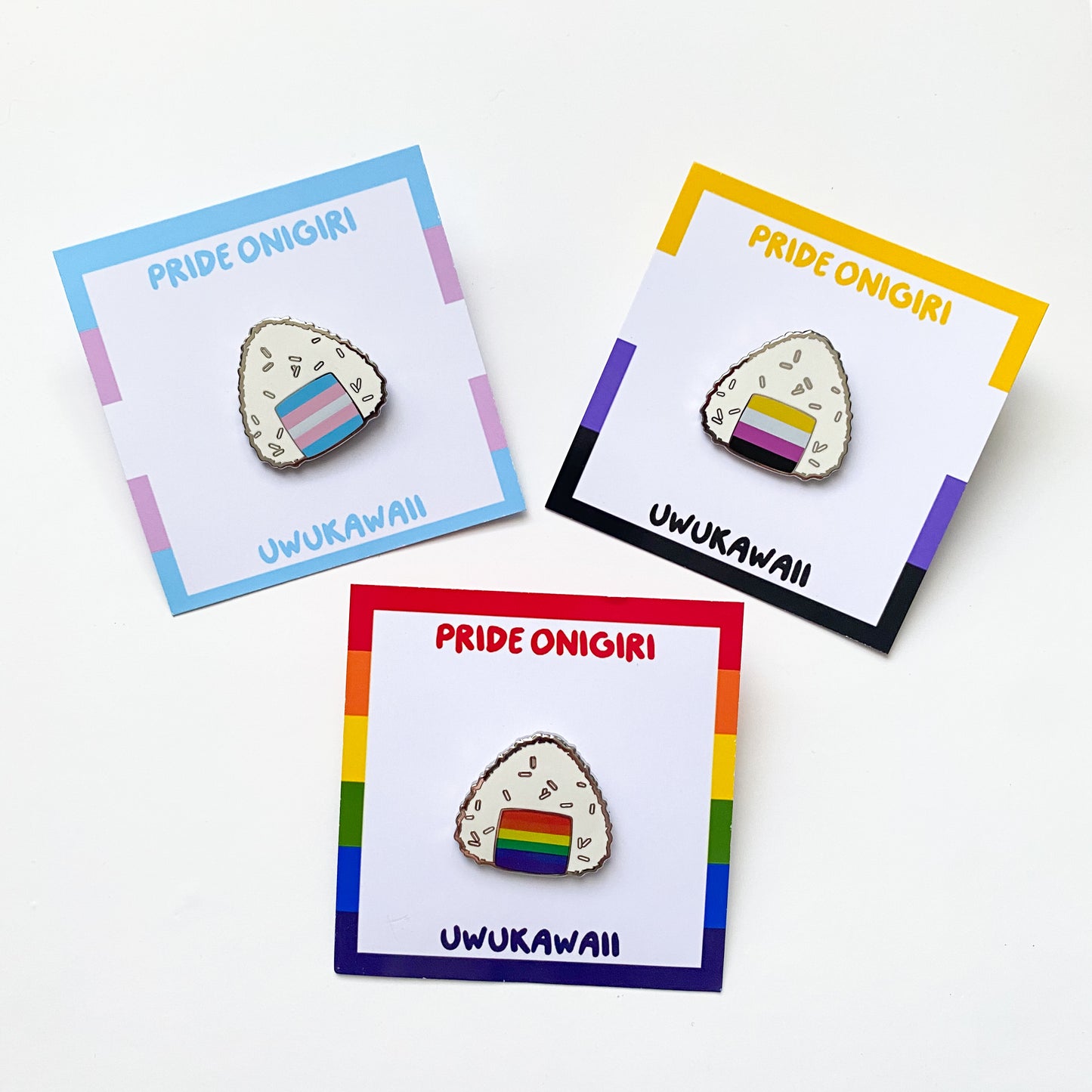 Onigiri Pride Hard Enamel Pins