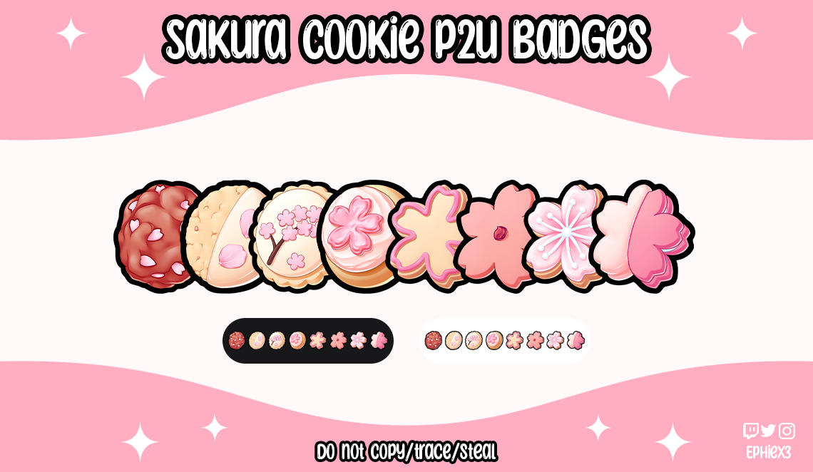 P2U Sakura Cookie Badges