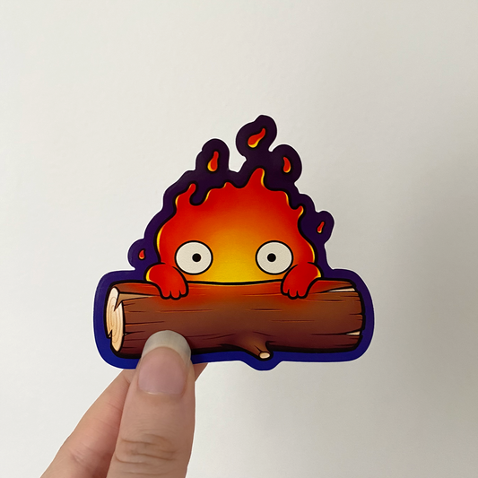 Fire Peek Die-Cut Sticker