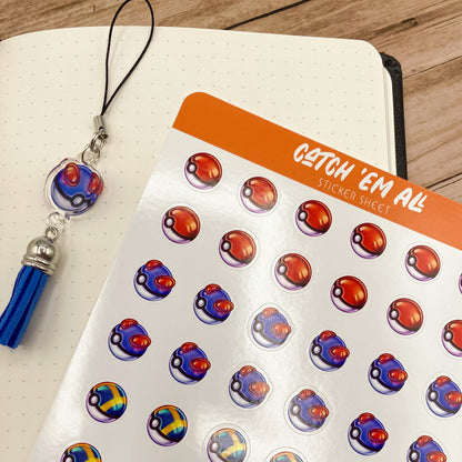 Catch 'Em All 5x7" Sticker Sheet