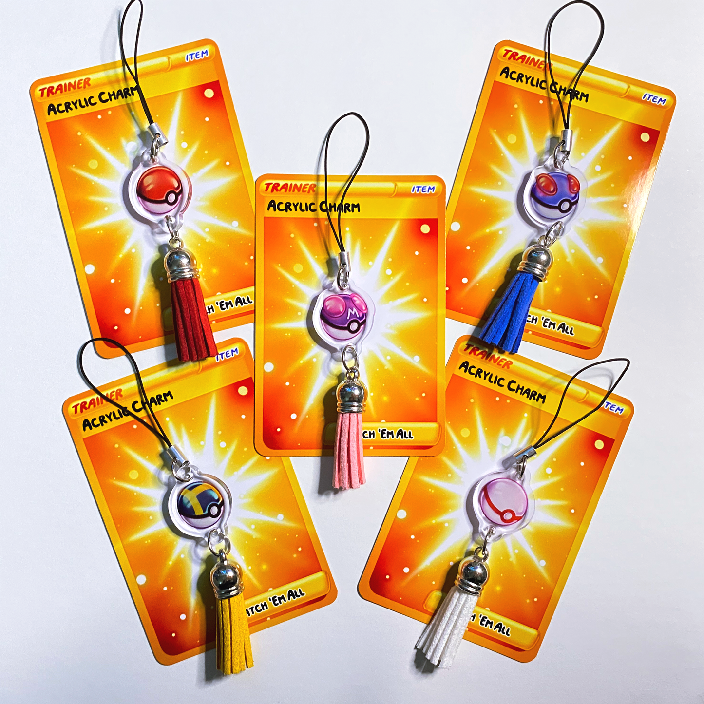 Catch 'Em All Acrylic Phone Charm