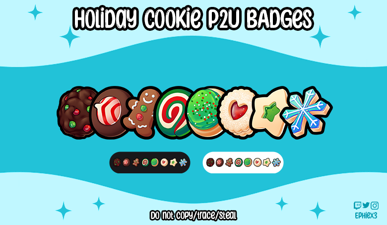 P2U Holiday Cookie Badges