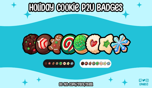 P2U Holiday Cookie Badges