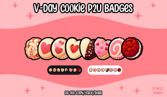 P2U Valentine's Day Cookie Badges